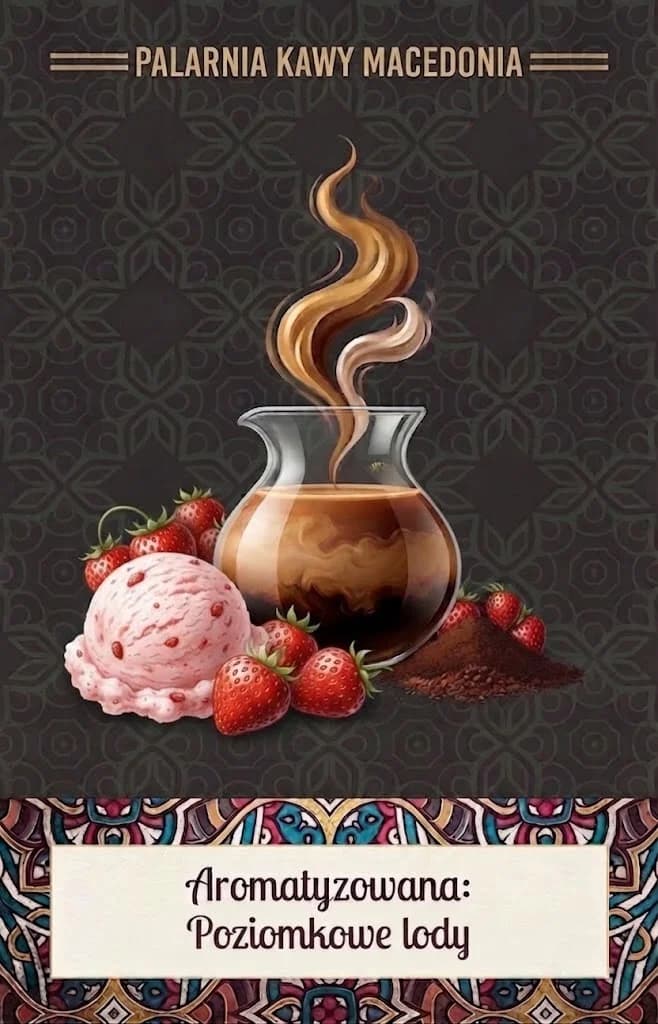 Poziomkowe lody Kawa smakowa